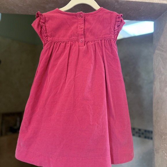 Mini Boden Dark Pink Corduroy Dress (4-5y) - Picture 3 of 4
